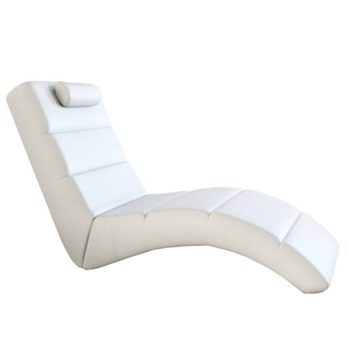 FOTOLIU RELAXANT LONG, ALB, DIN PIELE ECOLOGICA, STIL MODERN, TK