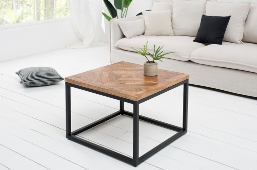 MASUTA DE CAFEA 60CM, INFINITY HOME, COD 39787, LEMN MASIV, STIL INDUSTRIAL