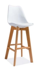 SCAUN DE BAR KRIS H-1 ALB/FAG STIL SCANDINAV SIGNAL