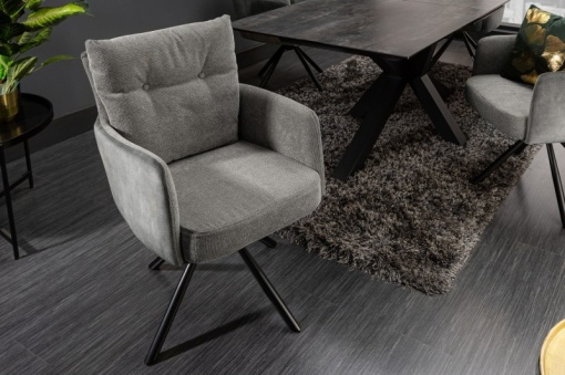 SCAUN ROTATIV, BIG GEORGE, GRI, COD 40167, STIL MODERN