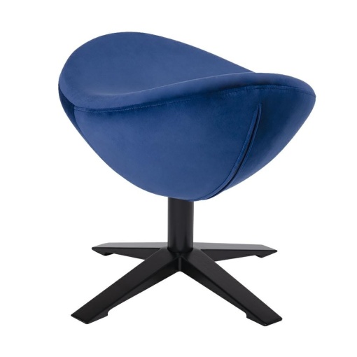 TABURET-SUPORT ALBASTRU INCHIS PENTRU PICIOARE EGG SZEROKI VELVET BLACK STIL MODERN B2