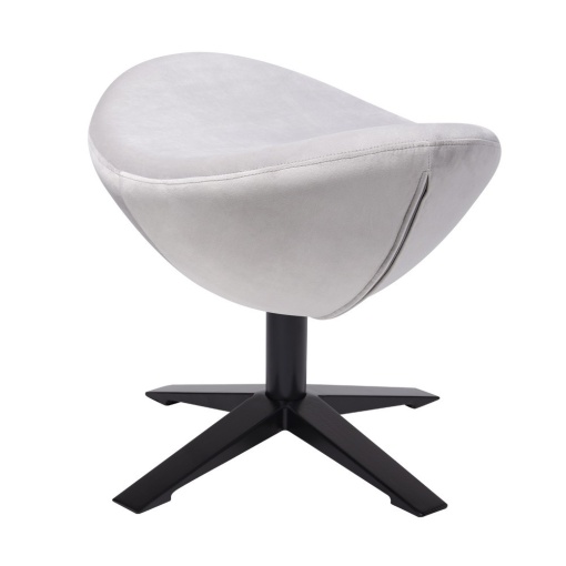 TABURET-SUPORT GRI DESCHIS PENTRU PICIOARE EGG SZEROKI VELVET BLACK STIL MODERN B2