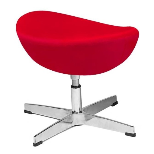 TABURET-SUPORT PENTRU PICIOARE ROSU 17/CROM, EGG CLASSIC, STIL MODERN B2