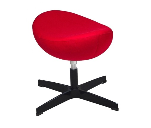 TABURET-SUPORT PENTRU PICIOARE ROSU EGG CLASSIC BLACK STIL MODERN B2