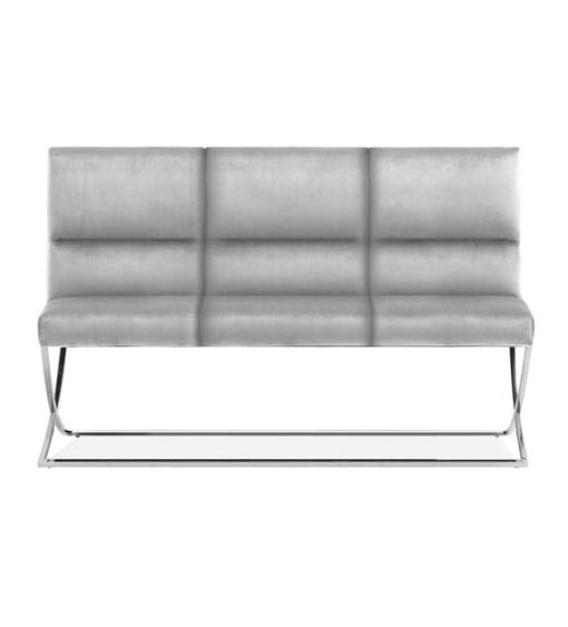 BANCUTA/SOFA MARCUS, ARGINTIU/CROM, STIL MODERN, ATR