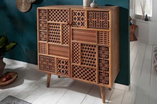 BUFET 100CM, MARRAKECH, DIN LEMN MANGO, COD 40301, ASPECT BOHO