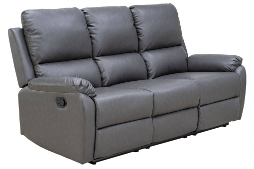CANAPEA CONFORTABILA SPENCER 3, GRI 6, TAPITERIE DIN PIELE ECOLOGICA, CU FUNCTIE DE RABATARE, STIL MODERN, SIGNAL