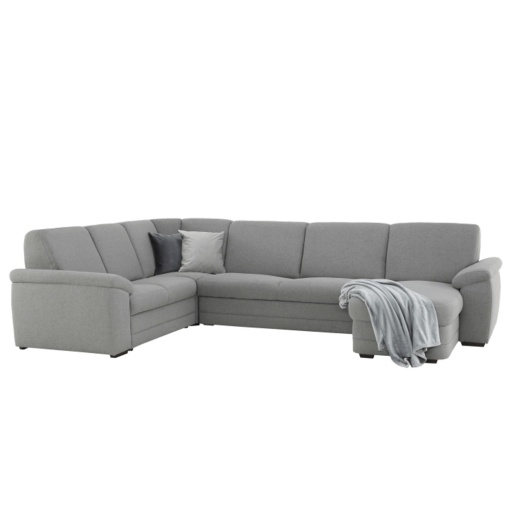 COLTAR BITER U, TIP U, MODEL DREAPTA, GRI, DIN TEXTIL/STOFA, EXTENSIBIL, SPATIU DEPOZITARE, STIL MODERN, TK
