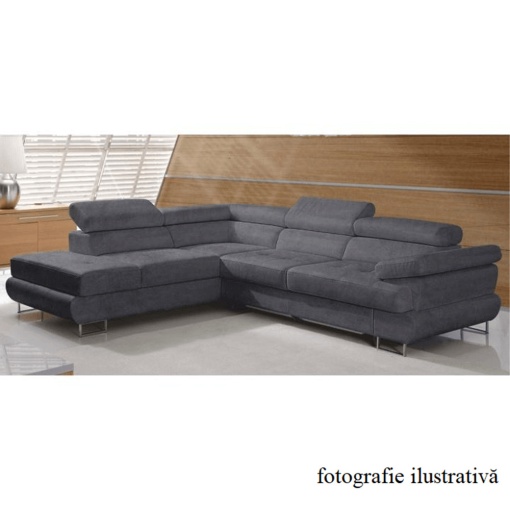 COLTAR BUTON R, MODEL STANGA, GRI, DIN TEXTIL, EXTENSIBIL, SPATIU DEPOZITARE, STIL MODERN, TK