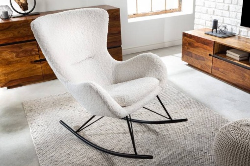 FOTOLIU BALANSOAR, SCANDINAVIA ALB, MATERIAL BOUCLE, COD 43139, STIL MODERN