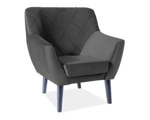 FOTOLIU DIN CATIFEA KIER 1, NEGRU BLUVEL 19/WENGE, STIL SCANDINAV, SIGNAL