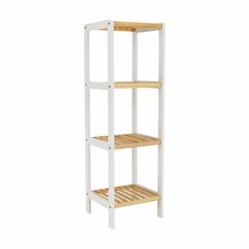RAFT POLIVALENT TRIGO TYPE 3, ALB/NATURAL, DIN MDF SI LEMN MASIV, STIL MODERN, TK