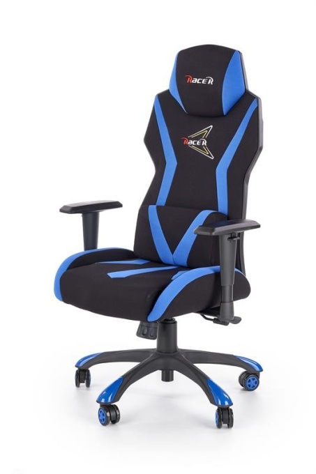 SCAUN DIRECTORIAL/GAMING STING NEGRU/ALBASTRU STIL MODERN HALMAR