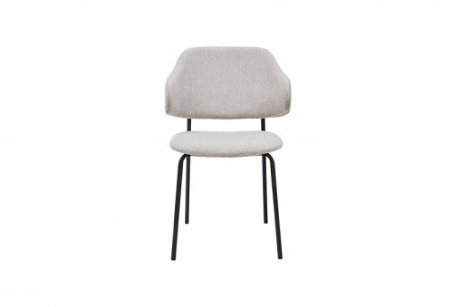 SET 2 SCAUNE TRACY , DIN MATERIAL BUCLE GRI SI PICIOARE NEGRE, COD 43149, DESIGN INDUSTRIAL