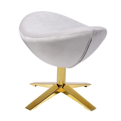 TABURET-SUPORT GRI DESCHIS PENTRU PICIOARE EGG SZEROKI VELVET GOLD STIL MODERN B2