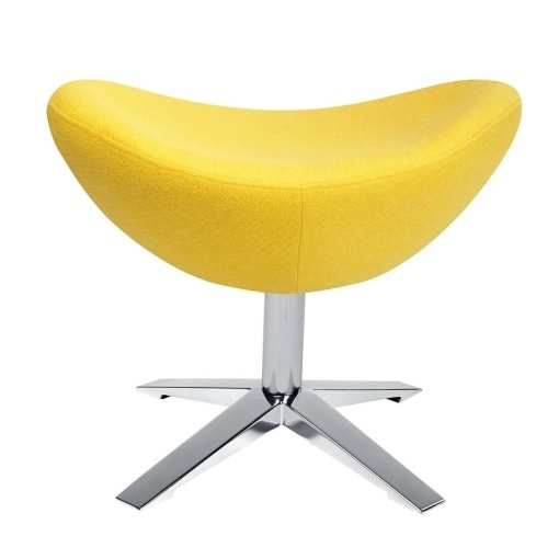 TABURET-SUPORT PENTRU PICIOARE GALBEN5/CROM EGG SZEROKI, STIL MODERN B2