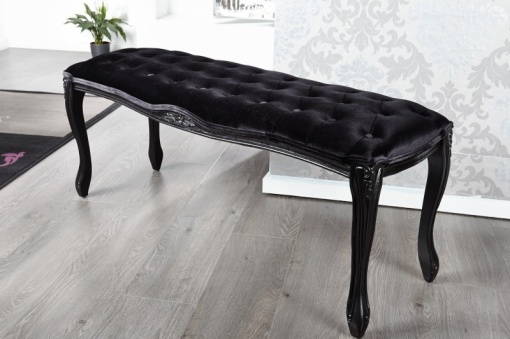 BANCUTA DIN LEMN DE MESTEACAN BOUTIQUE NEAGRA 22759 - STIL CLASIC BAROC