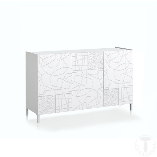 BUFET 130CM, EDDY GRAPHIC, COD 5067, STIL MODERN, REALIZATA PANOURI LAMINATE,USI SEMIGRAFIATE