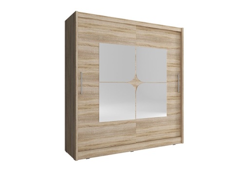 DULAP DORMITOR CU OGLINDA MAJA VII 180 STEJAR SONOMA DESIGN MODERN PSK