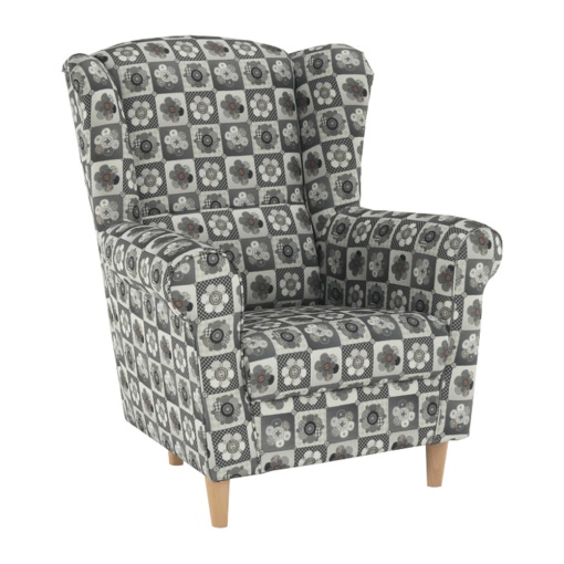 FOTOLIU CHARLOT, PATCHWORK N1, DIN TEXTIL SI LEMN MASIV DE FAG, TK