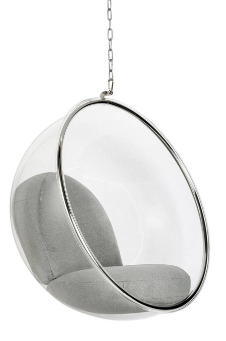 FOTOLIU SUSPENDAT BUBBLE, GRI DESCHIS/TRANSPARENT/CROM, DIN ACRIL SI CASMIR, STIL MODERN, B2