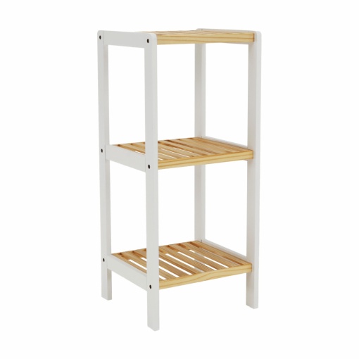 RAFT POLIVALENT TRIGO TYPE 3, ALB/NATURAL, DIN MDF SI LEMN MASIV, STIL MODERN, TK