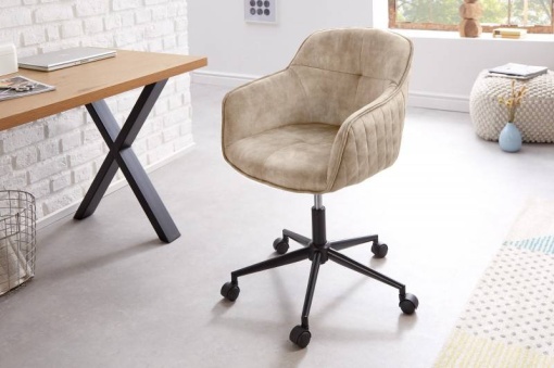 SCAUN BIROU, EUPHORIA, CATIFEA DE CULOARE SAMPANIEI, COD 41663, STIL MODERN