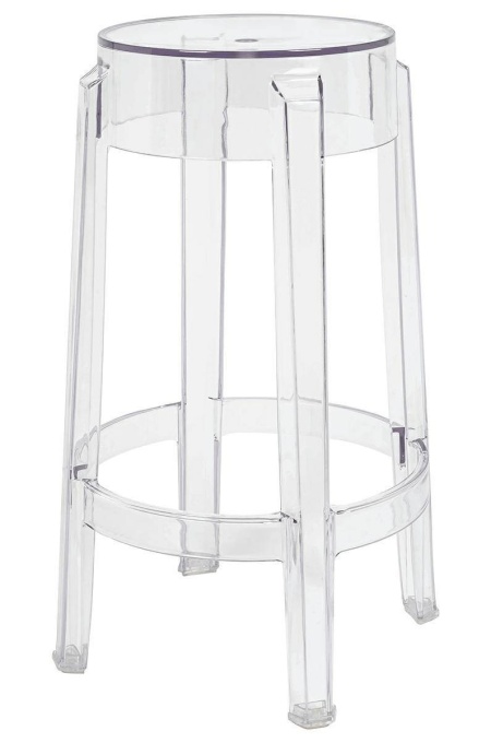 SCAUN DE BAR CHARLES 65 TRANSPARENT, DIN POLICARBONAT, B2