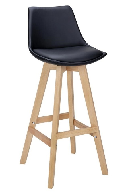 SCAUN DE BAR NEGRU HOKER SLIM SOFT STIL MODERN B2