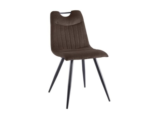 SCAUN DINING ORFE, MARO 47/NEGRU MAT, TAPITERIE DIN CATIFEA FJORD SI PICIOARE DIN METAL, STIL MODERN