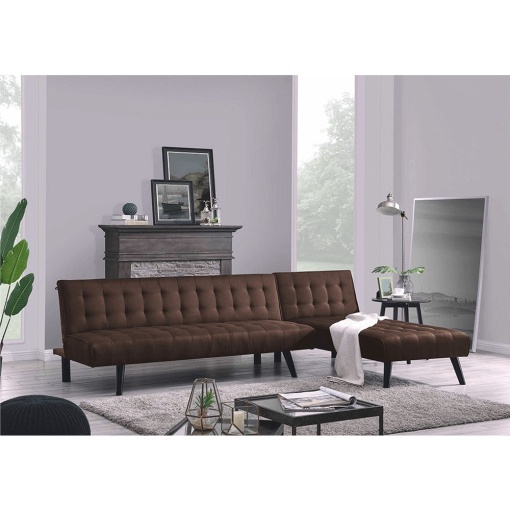SET CANAPEA NIELIS, MARO SI NEGRU, DIN TESATURA SI PICIOARE DIN PLASTIC, STIL MODERN, TK