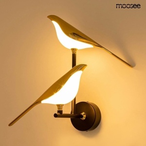 APLICA BIRD TWIN GOLD, CONFECTIONAT DIN ACRIL SI METAL, STIL MODERN - Img 2