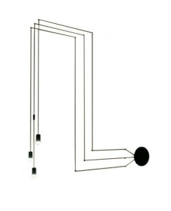 APLICA FLUSSO 3, CONFECTIONATA DIN METAL, NEAGRA, STIL INDUSTRIAL