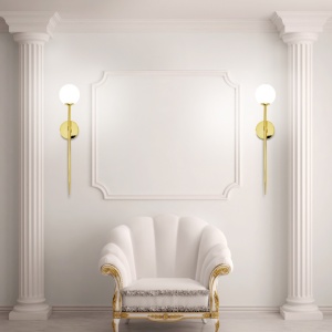 APLICA GOLD MODERN APP580-1W, 75 cm, AURIU, DIN METAL, STIL MODERN, TU - Img 5