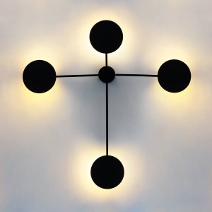 APLICA/PLAFONIERA SHADOW 4, DIN METAL, NEGRU, STIL MODERN - Img 2