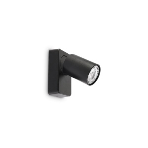 APLICA RUDY AP1 ROUND, NEGRU, DIN ALUMINIU, STIL MODERN
