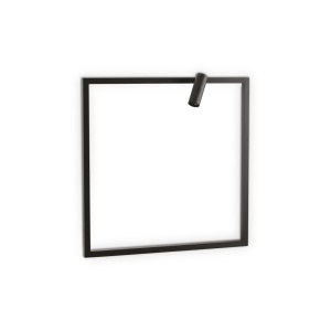 APLICA SYNTESI AP SQUARE, NEGRU, DIN ALUMINIU, STIL MODERN