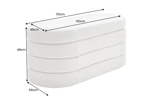 BANCA CU SPATIU DEPOZITARE, VOQUE 115CM, MATERIAL BOUCLE, ARTIM GROUP SELECTION - Img 2