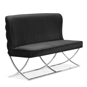 BANCUTA/SOFA SCARLET, NEGRU/CROM, STIL MODERN