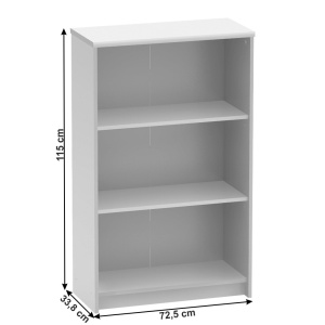 BIBLIORAFT BIROU JOHAN NEW 03, ALB, DIN DTD LAMINAT, STIL MODERN, TK - Img 2
