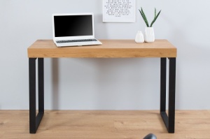 BIROU 120CM, DESIGN VINTAGE/INDUSTRIAL, BLACK DESK