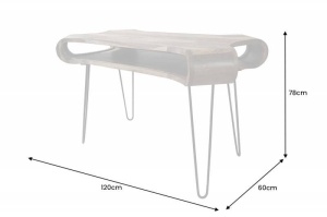 BIROU/CONSOLA, ORGANIC 120CM, DIN LEMN, DESIGN INDUSTRIAL, COD 43074 - Img 6