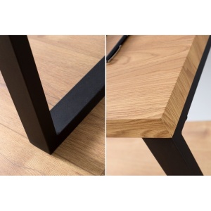 BIROU DESIGN VINTAGE/INDUSTRIAL 120CM, BLACK DESK, COD 38428 - Img 3