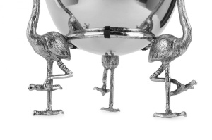 BOL DECORATIV FLAMINGO, ARGINTIU, STIL MODERN, B2 - Img 6