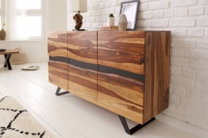 BUFET 150CM , AMAZONAS, LEMN MASIV SHEESHAM SI METAL, ARTIM GROUP - Img 2