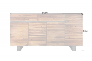 BUFET 170CM, GENESIS, DIN LEMN MASIV DE SALCAM SI METAL, ARTIM GROUP SELECTION - Img 3
