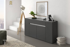 BUFET 4 USI 172CM, TONYA, COD 3676, STIL MODERN, REALIZATA DIN PANOURI ECO DIN LEMN - Img 4