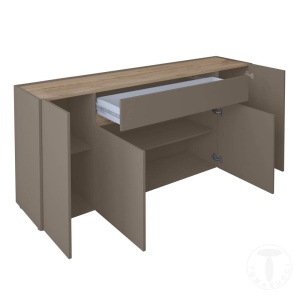 BUFET 4 USI 172CM, TONYA, COD 3677, STIL MODERN, REALIZATA DIN PANOURI ECO DIN LEMN - Img 3