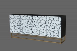 BUFET/COMODA LIVING 177CM, VULCANO, LEMN DE MANGO SI CADRUL DIN METAL, ARTIM GROUP COLLECTION - Img 5