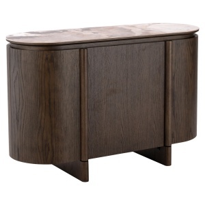 BUFET DINING LANGFORD, REALIZAT DIN METAL, LEMN, MDF SI CERAMICA, CULOARE MARO, DESIGN DEOSEBIT, RICHMOND INTERIORS